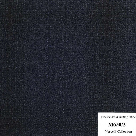 [HẾT] M630/2 Vercelli CXM - Vải Suit 95% Wool - Xanh Dương Sọc